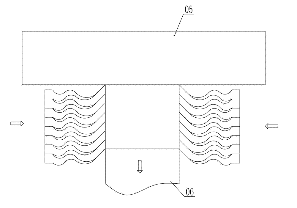 Welding process and application device of corrugated pipe assembly