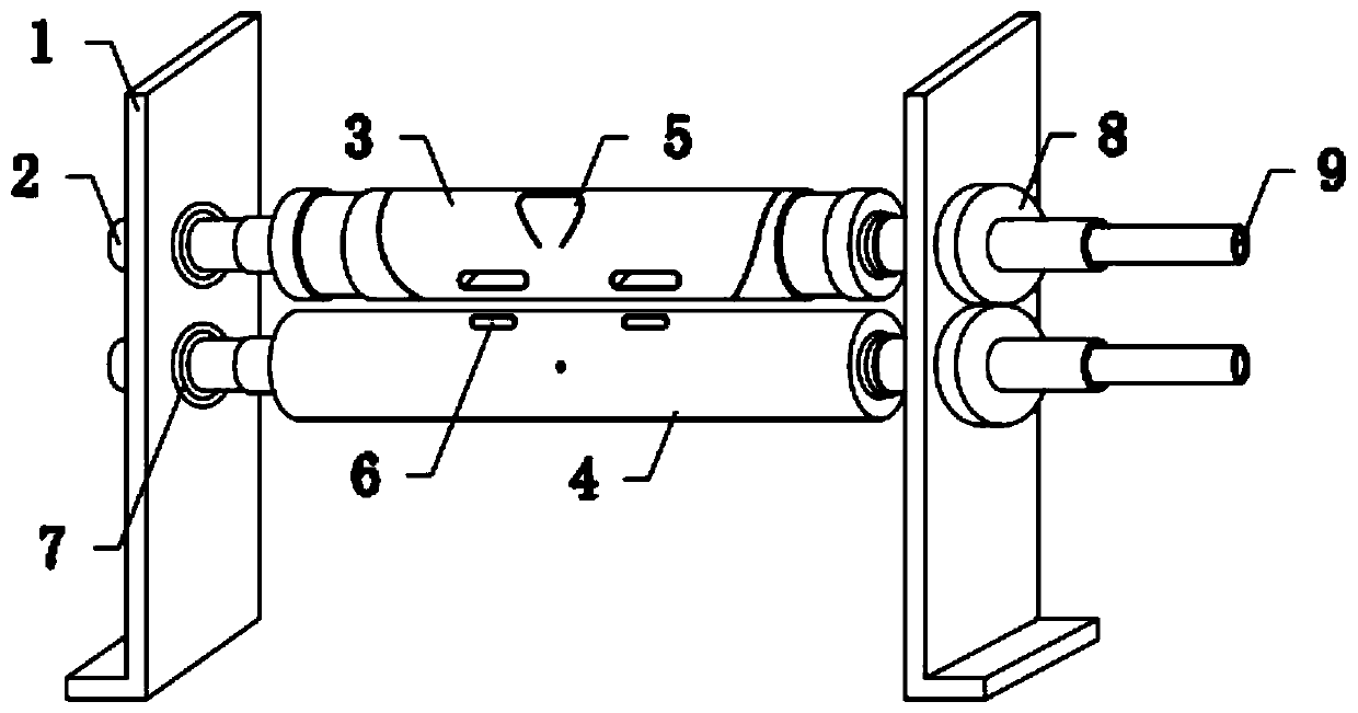 Press blade device of gel mask machine