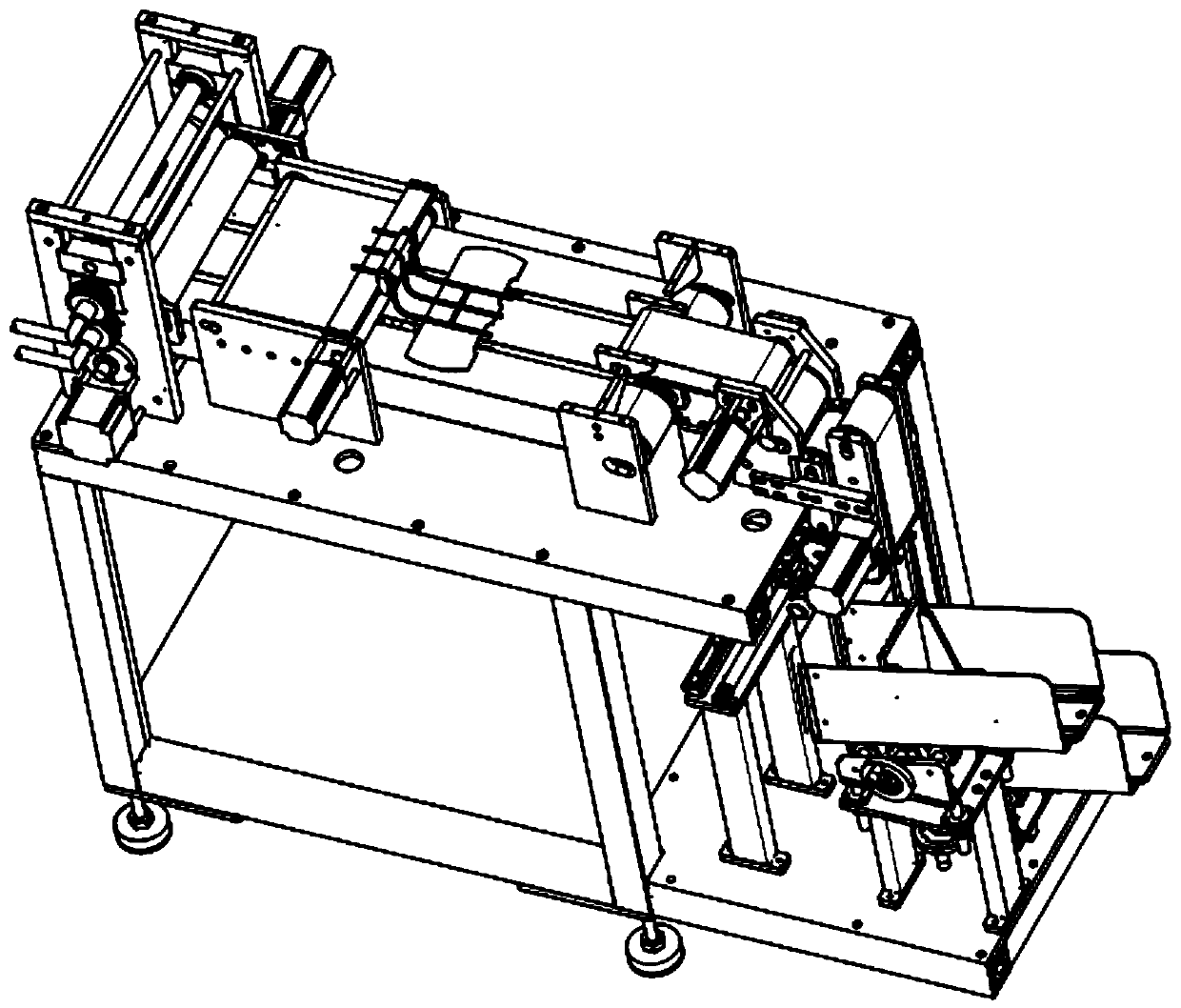 Press blade device of gel mask machine