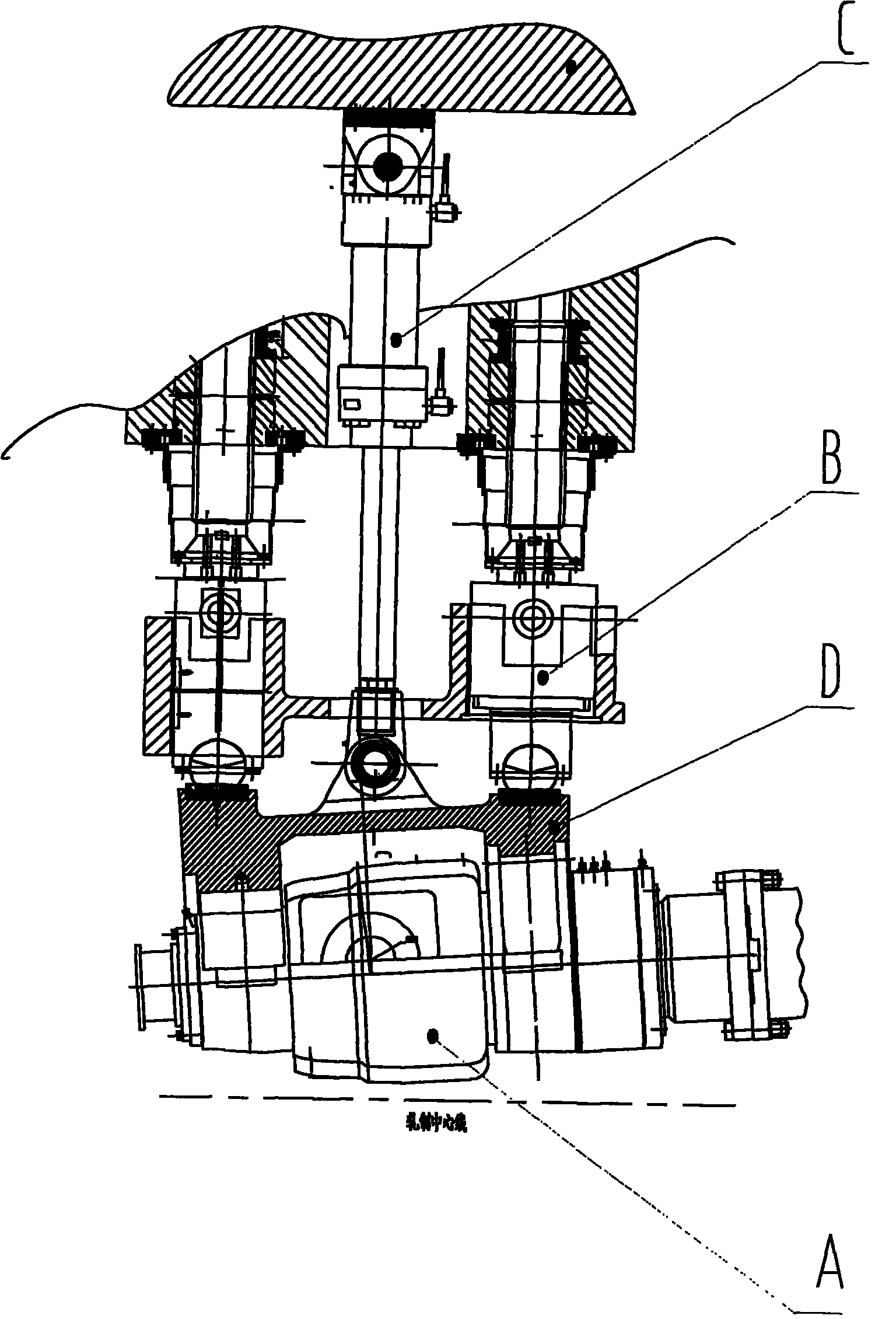 Hydraulic control system for king roller quick-opening device of pipe mill