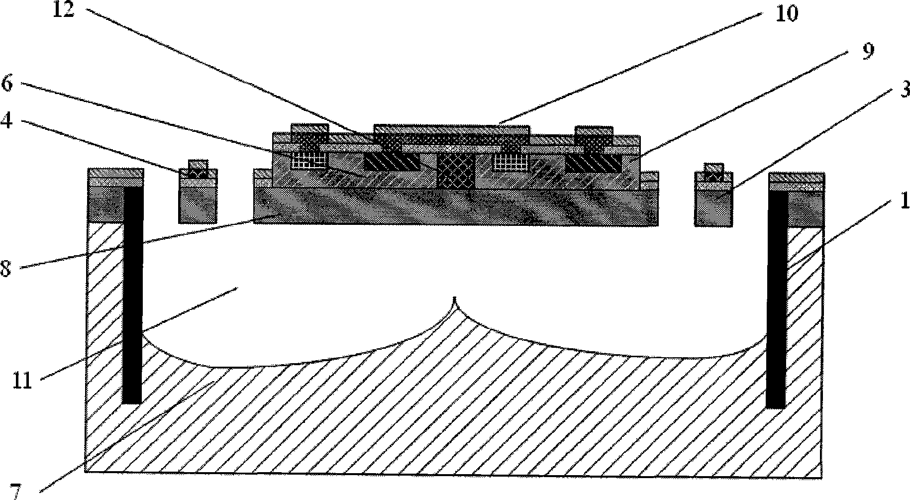 Non-refrigeration infrared detector array based on monocrystal silicon PN junction and preparing method thereof