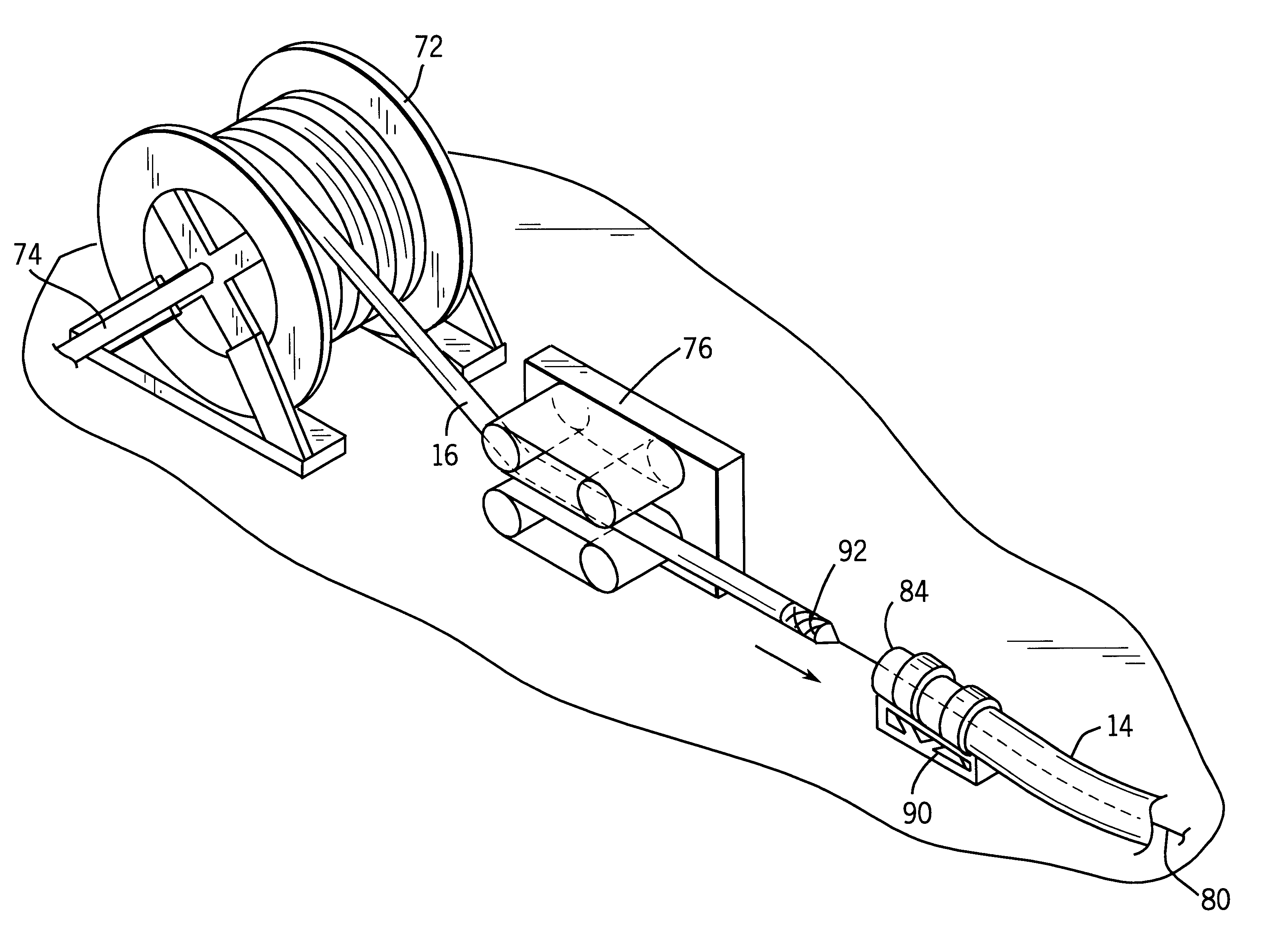 Method and apparatus for installing a cable into coiled tubing