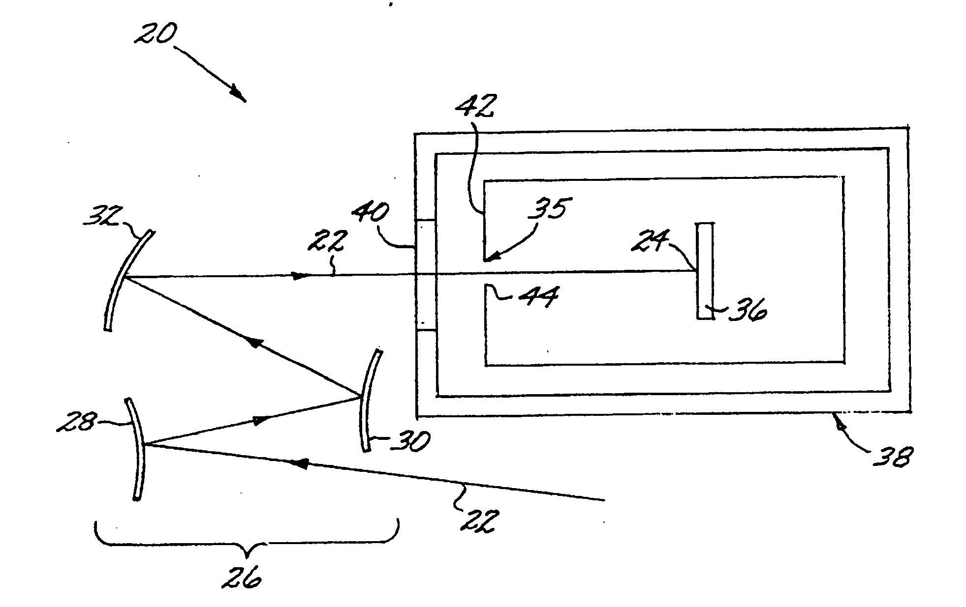 All-reflective, wide-field-of-view, inverse-telephoto optical system with external posterior aperture stop and long back focal length