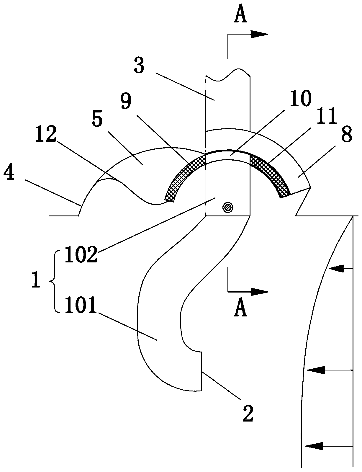 Self flow water inflow device for ship self-adaption adjusting