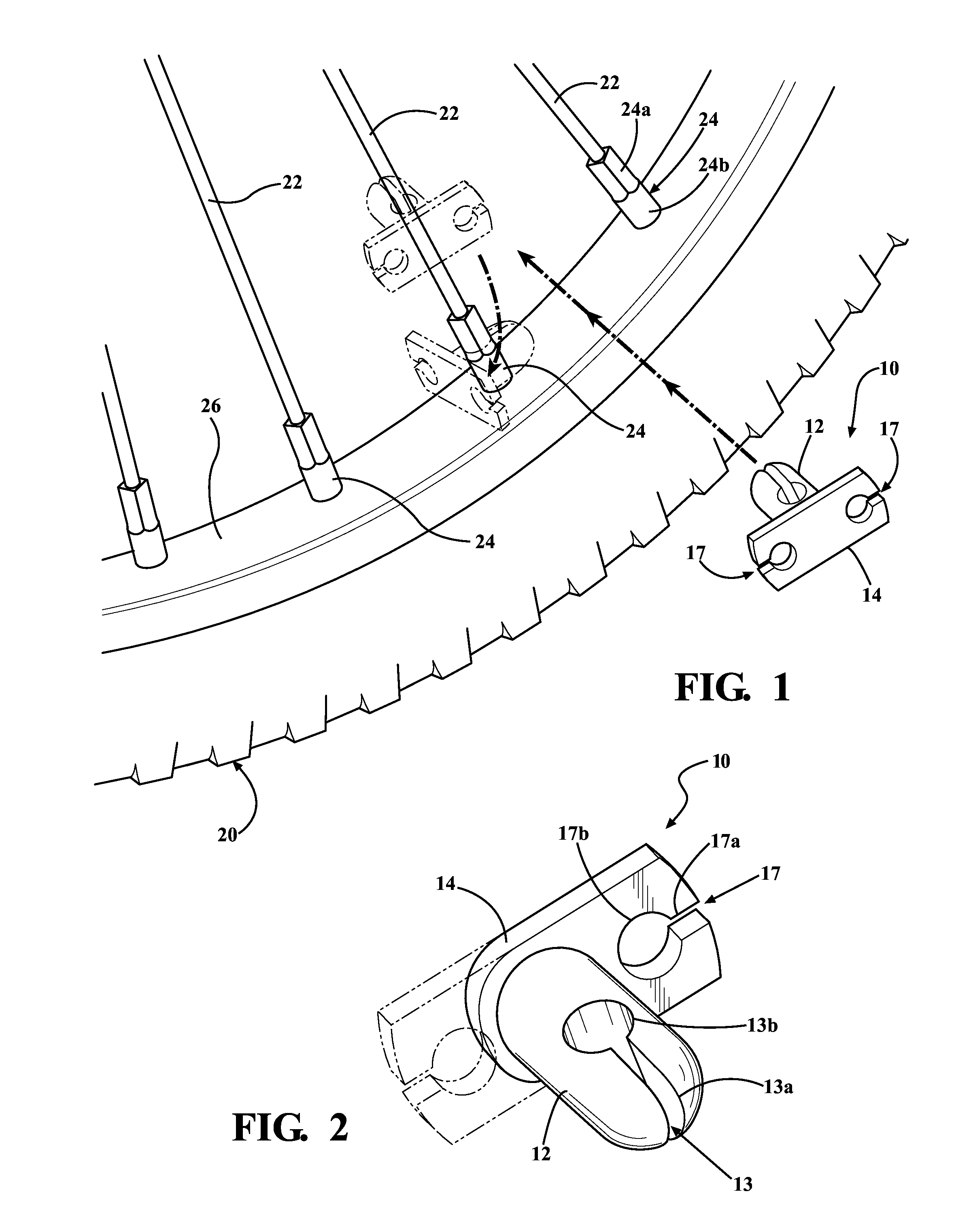 Spoke Clip For Electroluminescent Wire Display