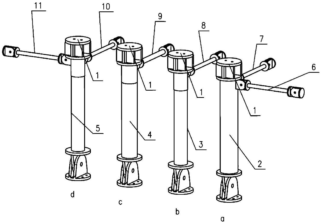 A support device for the strength test of the connection between the vertical tail and the fuselage of the aircraft