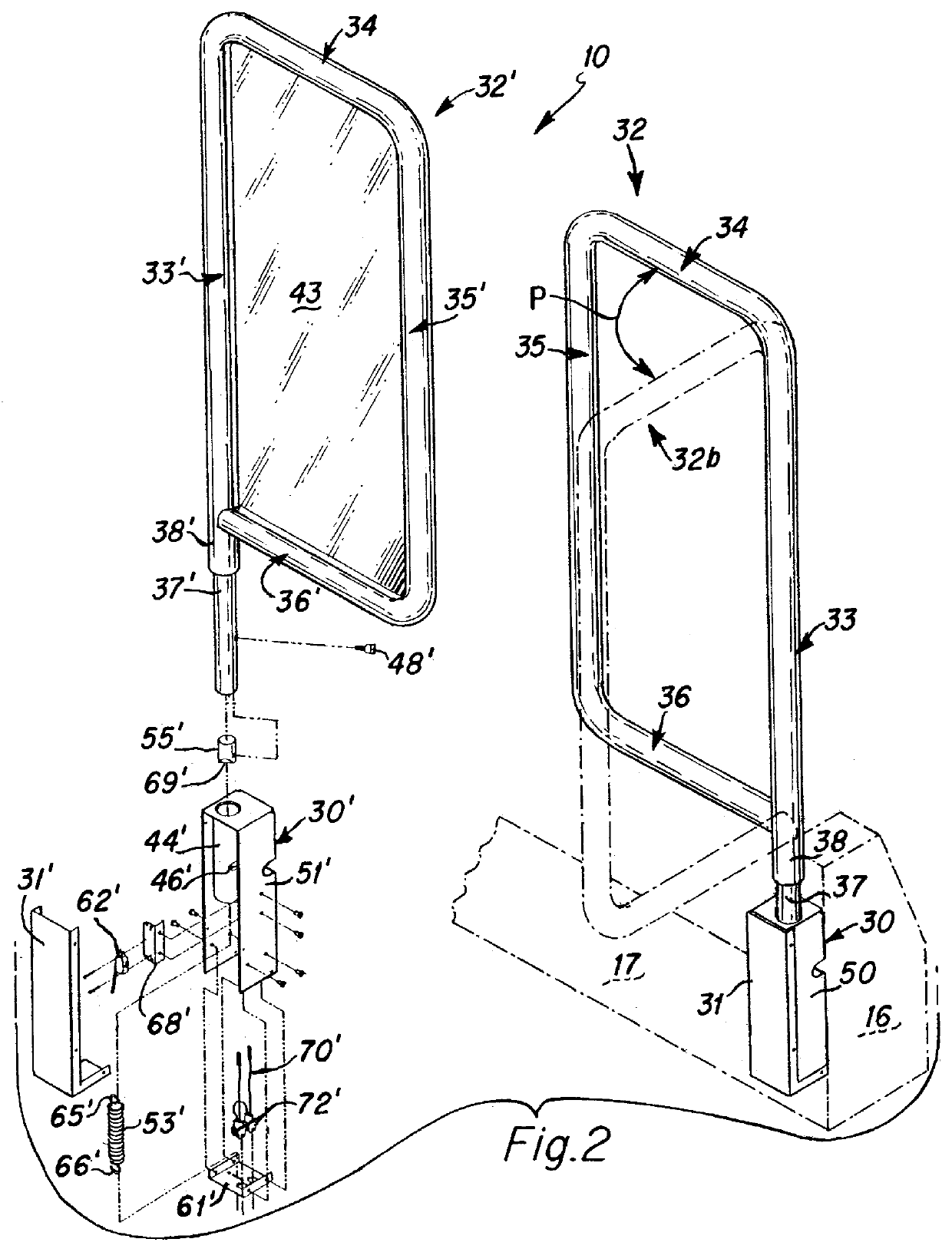 Pivoting safety barrier for wheelchair lift