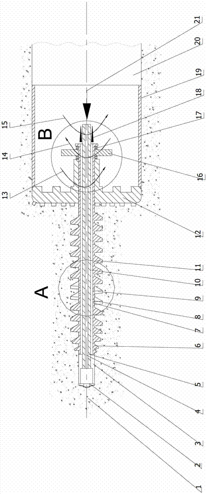 Self-feeding continual tunneling device and method for rock tunnel