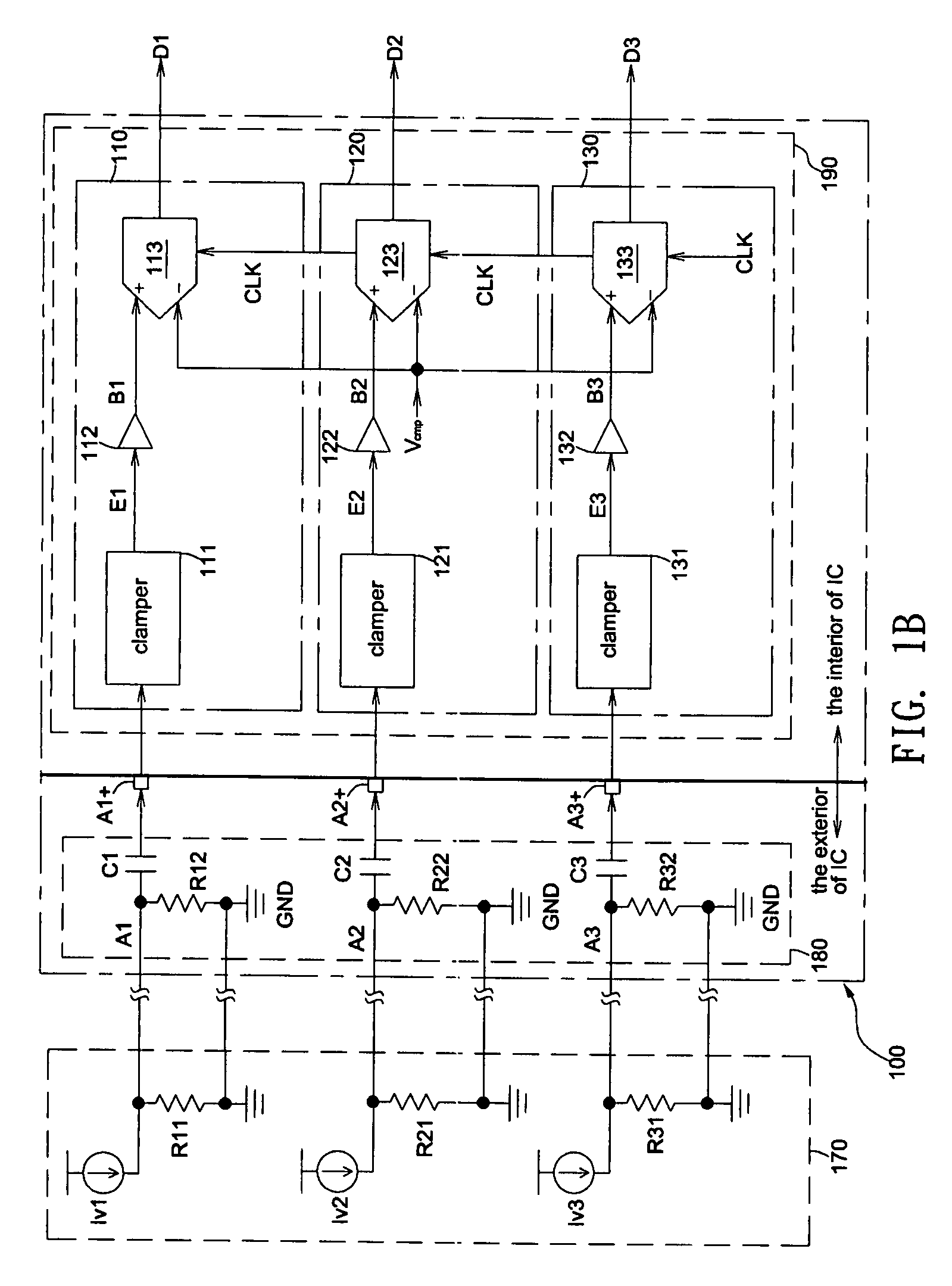 Pseudo-differential analog front end circuit and image processing device