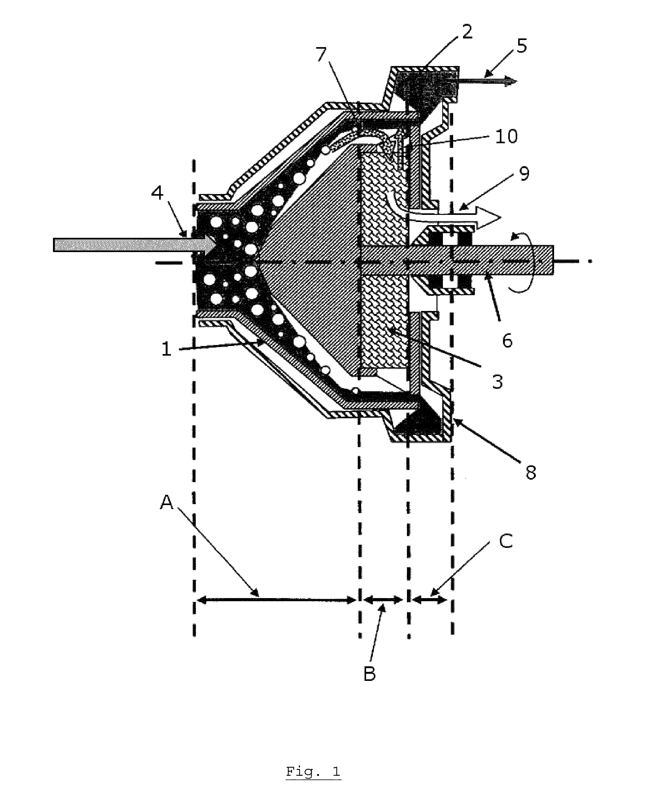 Combined pumping and separating machine for the oil circuit of a turbojet