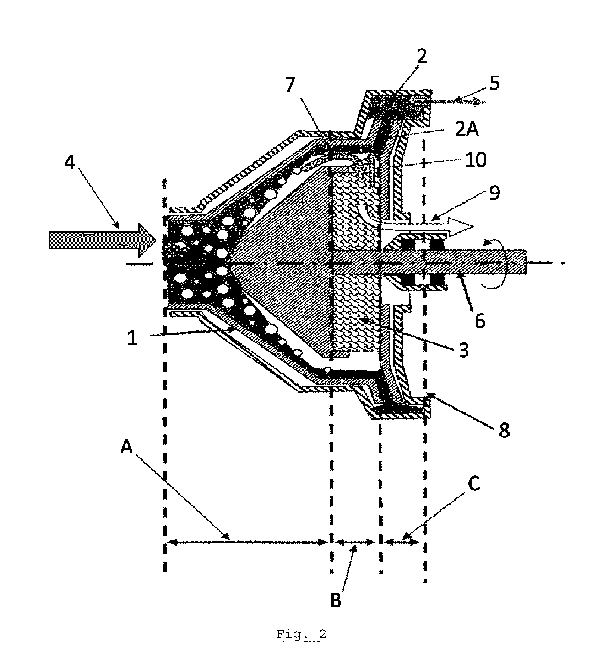 Combined pumping and separating machine for the oil circuit of a turbojet