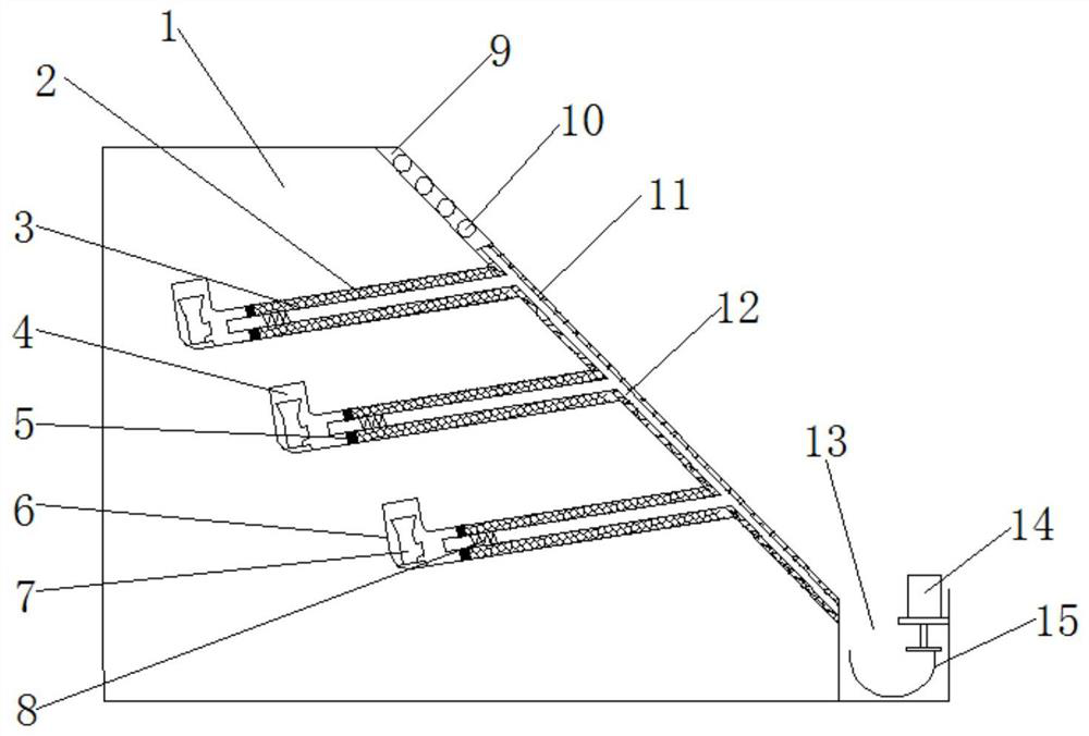 Slope drainage structure and method