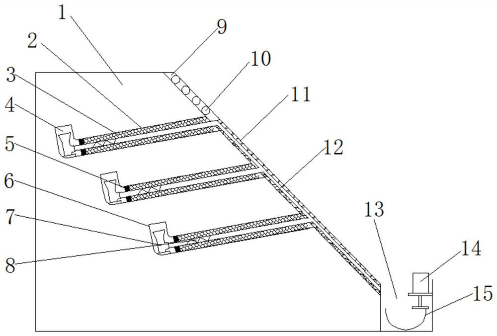 Slope drainage structure and method