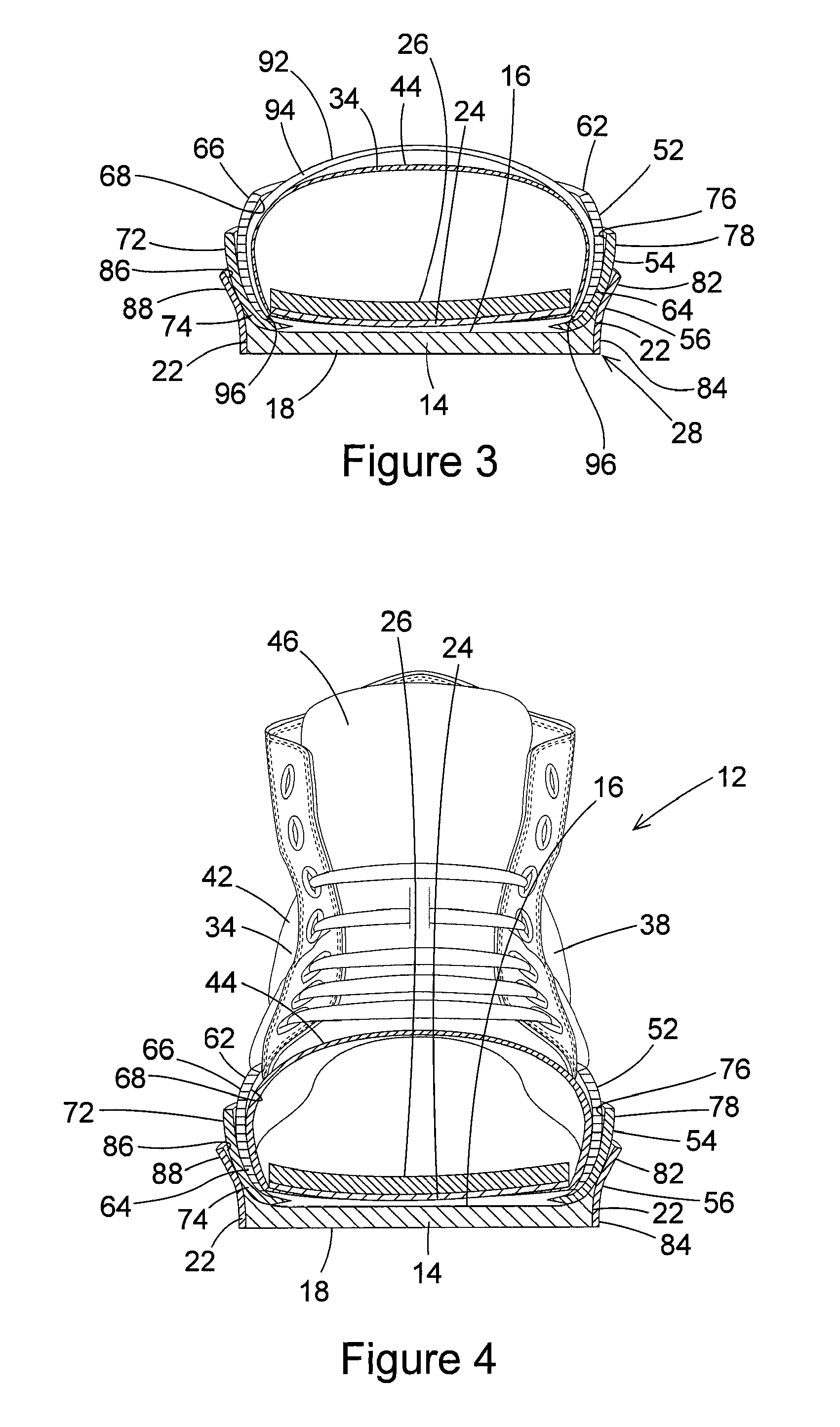 Footwear with free floating upper