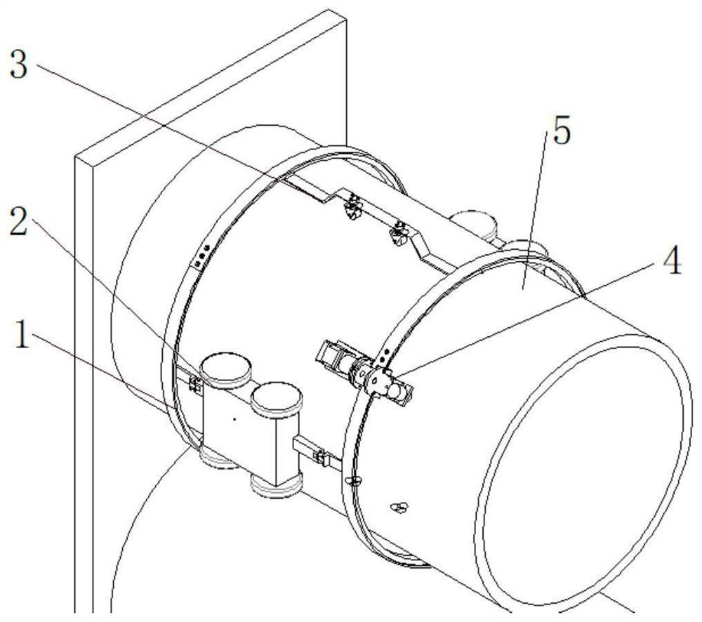 Pipeline outer wall omni-directional rapid detection robot