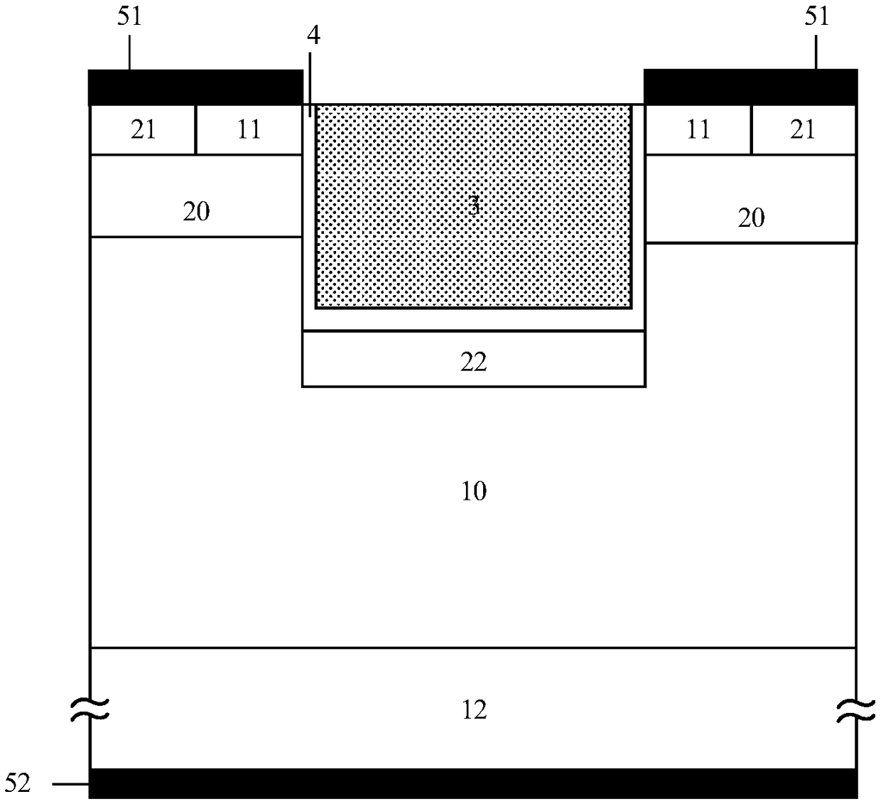 SiC MOSFET device with good third quadrant performance