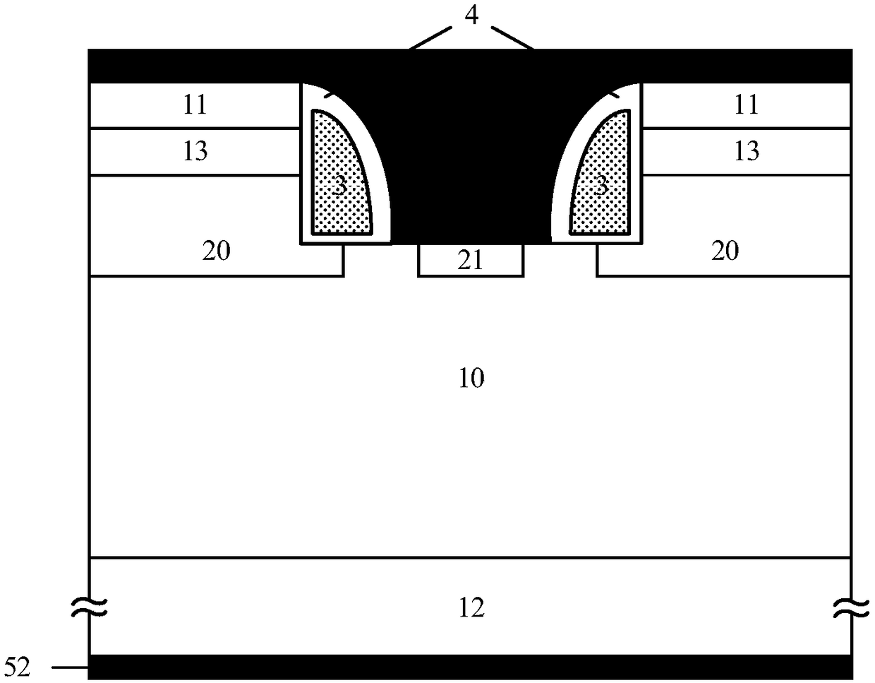 SiC MOSFET device with good third quadrant performance