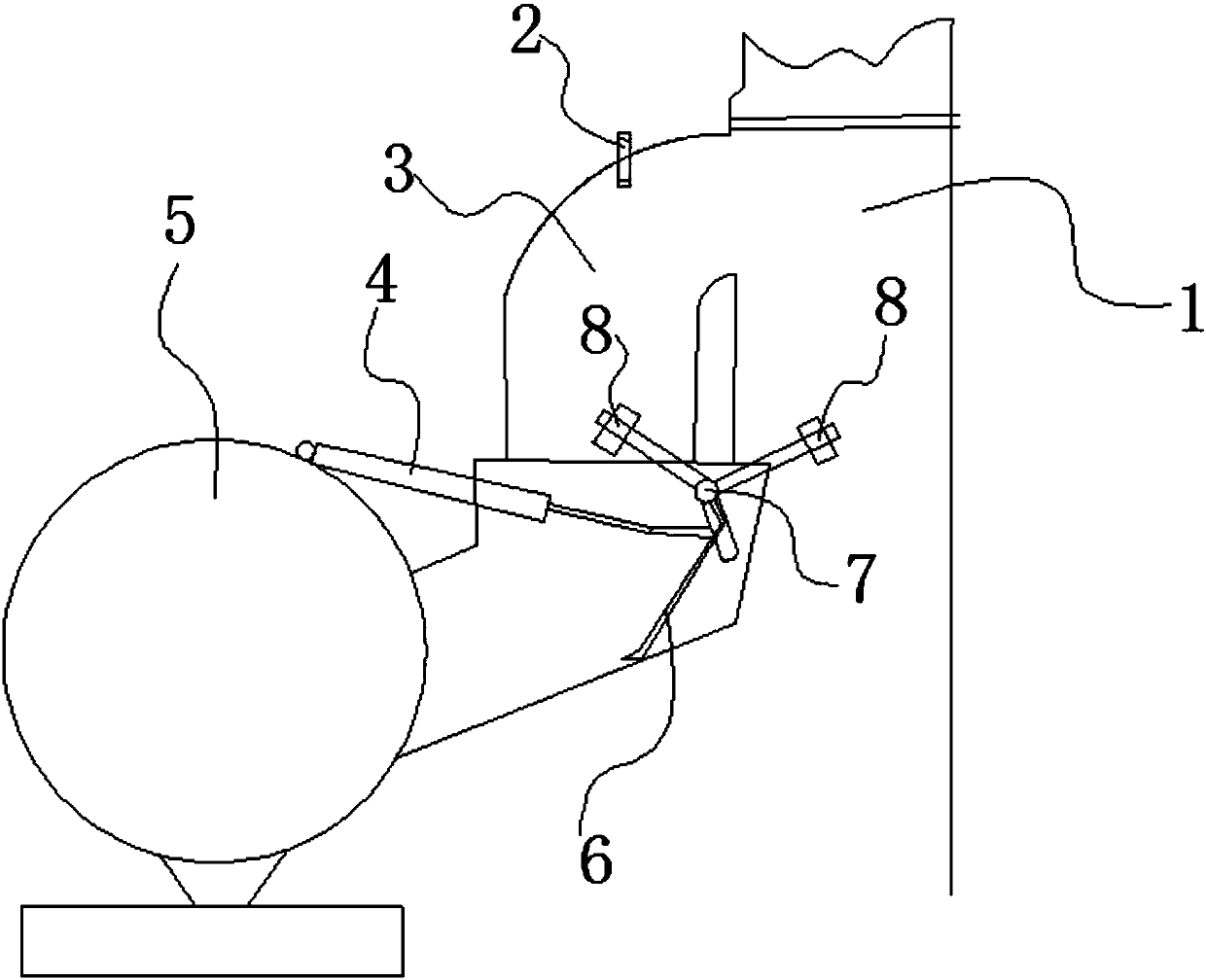 Coke oven chamber pressure regulation device