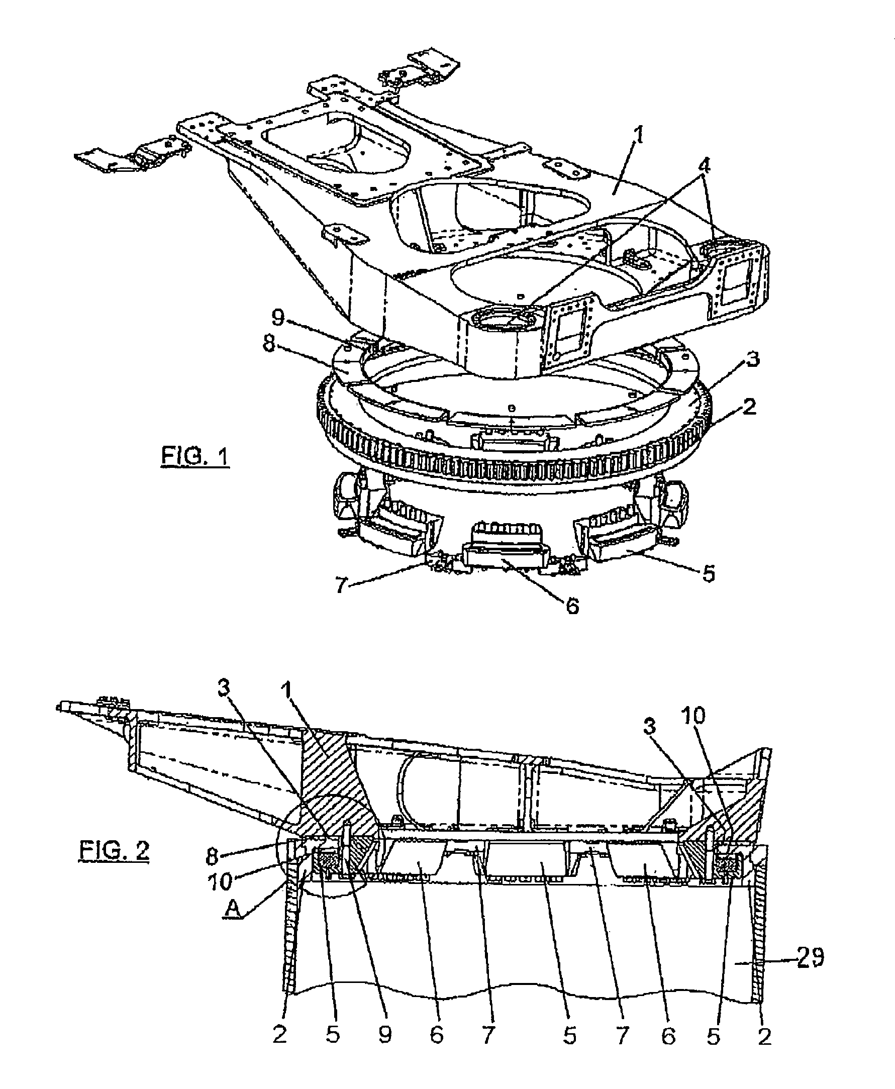 Wind turbine yawing system, wind turbine and yawing process