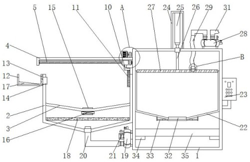 Organic wastewater treatment device