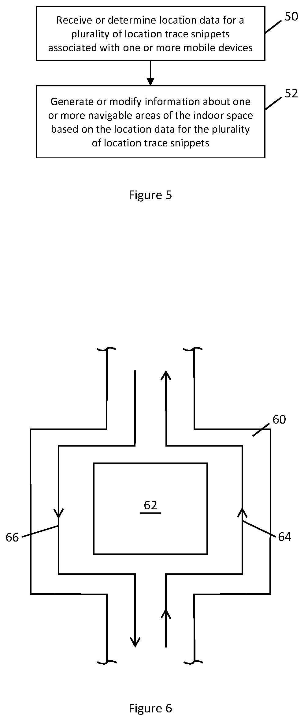 Method and apparatus for defining a navigable area of an indoor space using location trace snippets