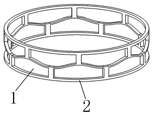 Three-dimensional negative stiffness elastic frame