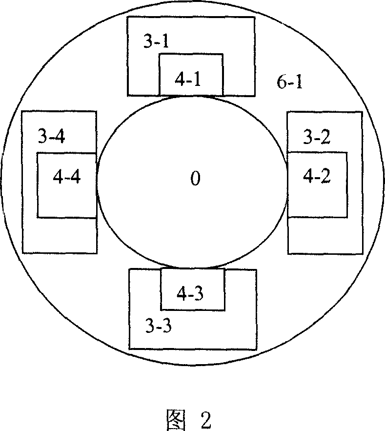 Integrated magnetic suspension rotor dynamic displacement measuring device