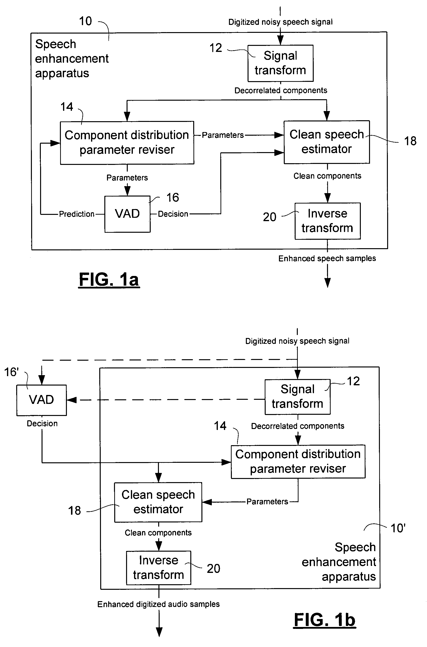 Method and system for speech processing for enhancement and detection