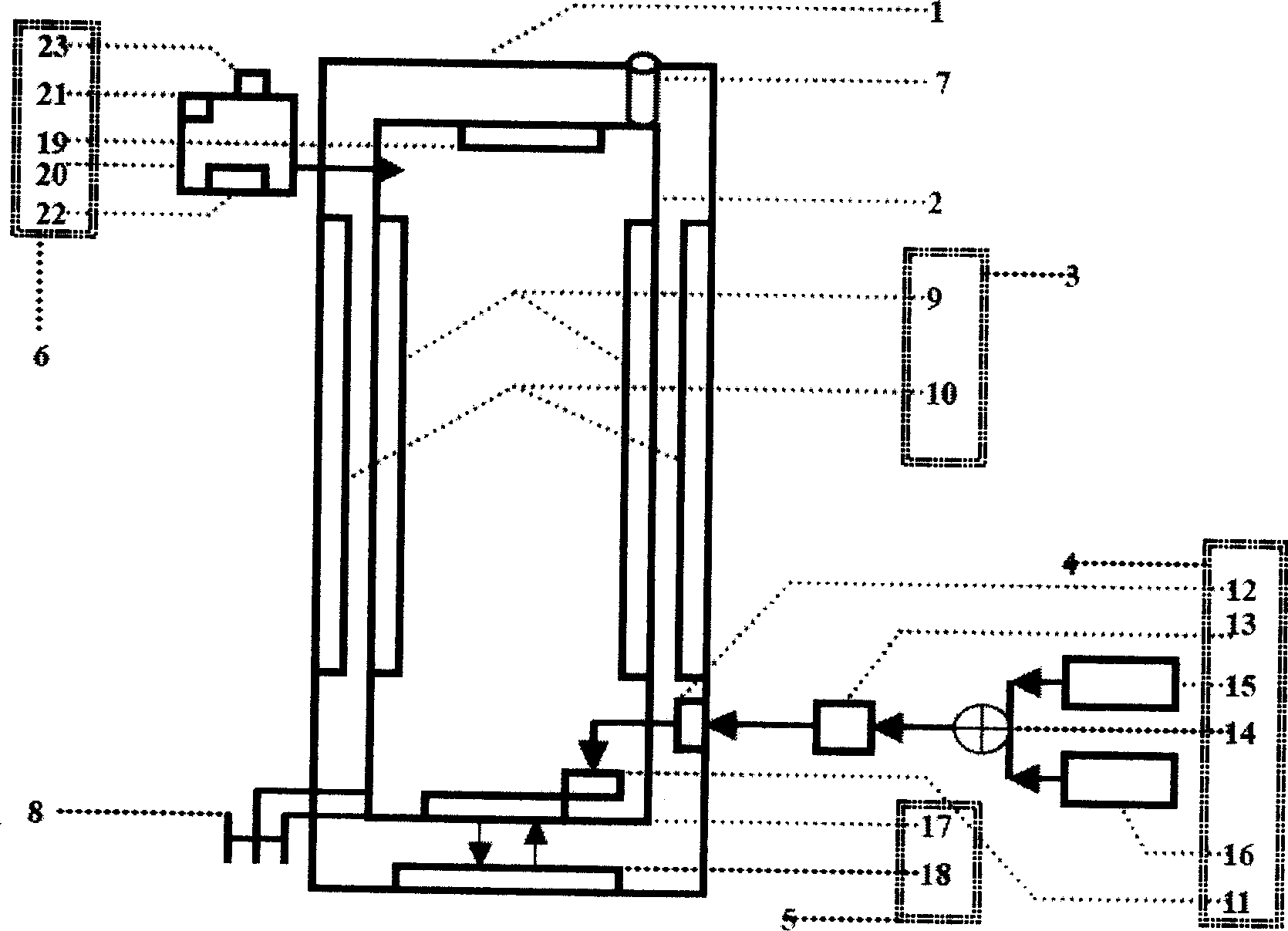 Pneumatically liftable photo-biologic reactor for high density culture of algae