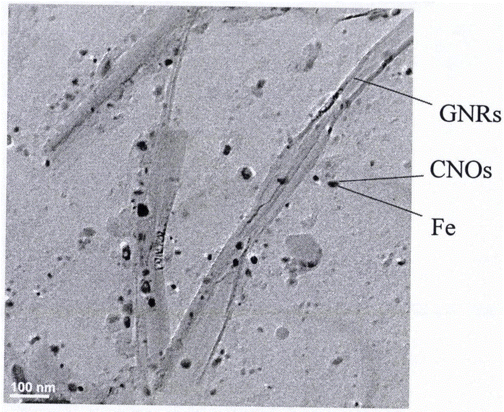 Preparation method for magnetic graphene nanobelt/graphene composite film