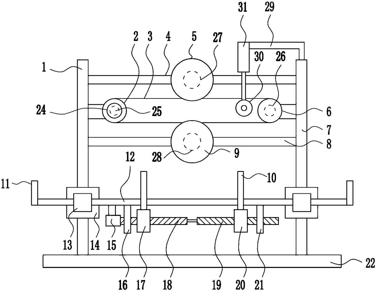 A high-efficiency punching device for metal thin plates