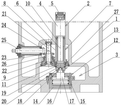 Hydraulic buffer device for center frame of heavy machine tool