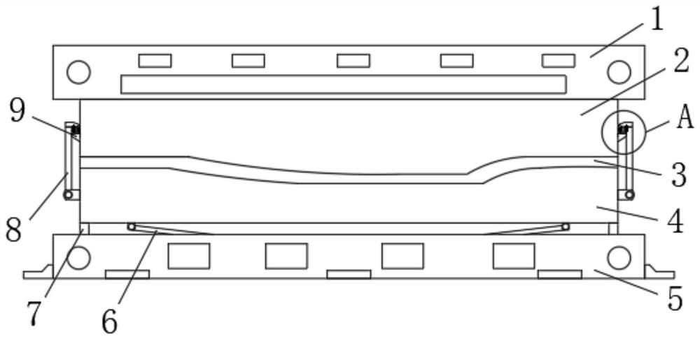 Drawing die for automobile wheel cover supporting plate