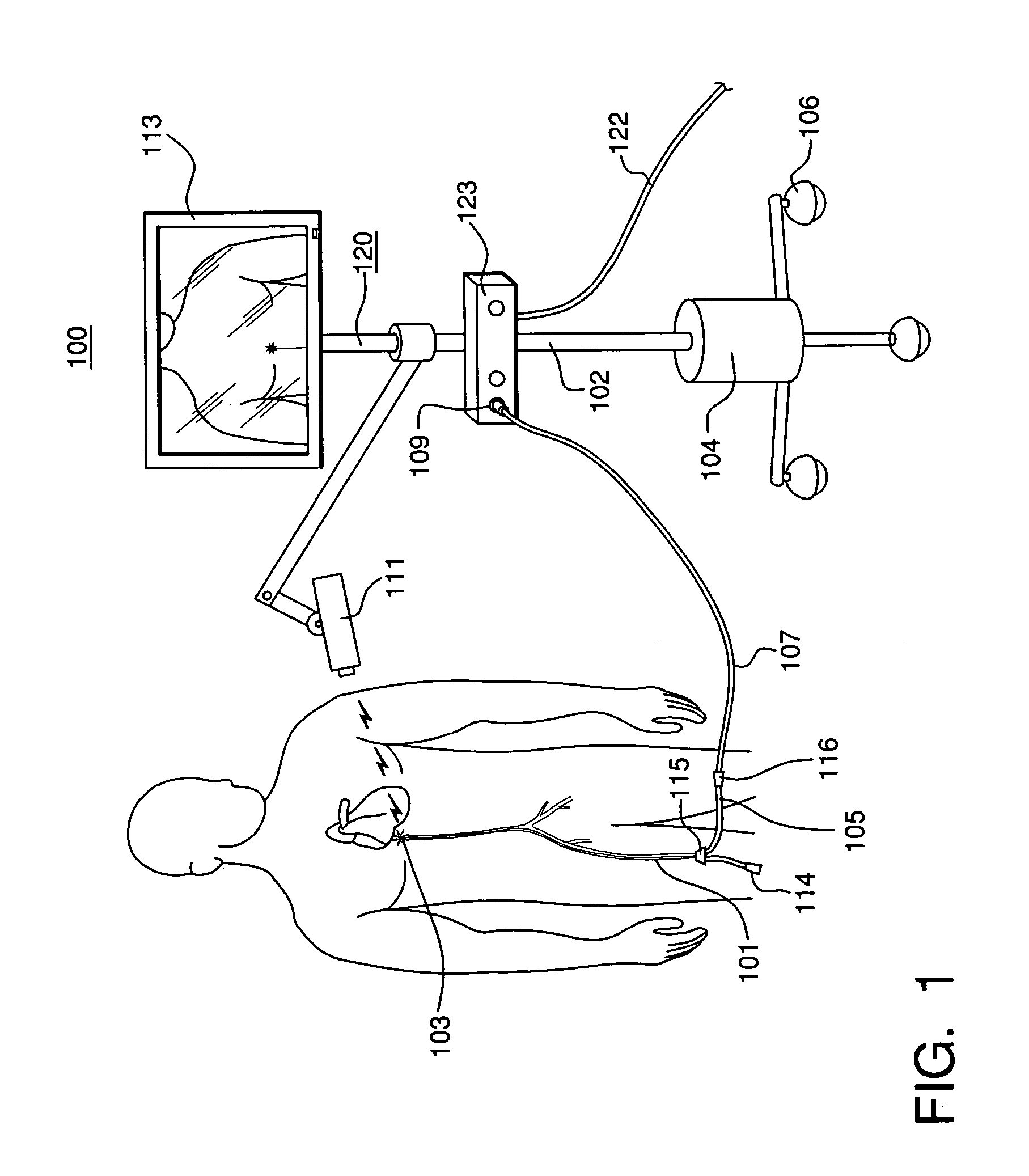 Optically guided system for precise placement of a medical catheter in a patient