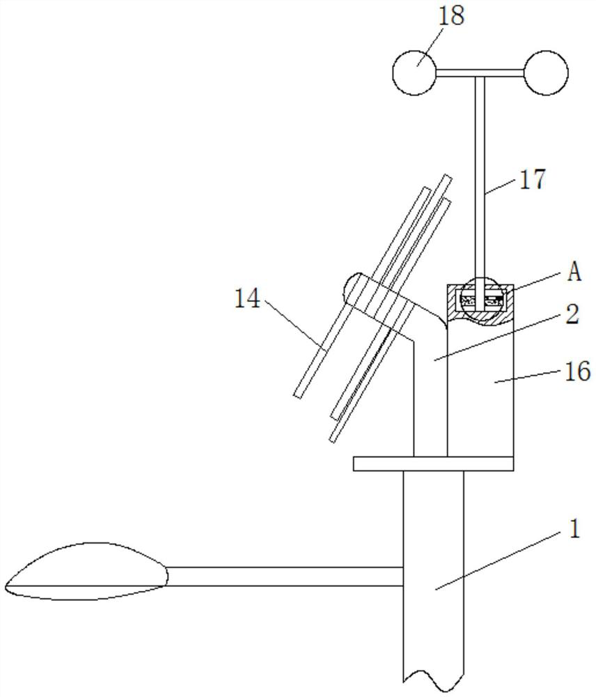 A solar panel foldable new energy street lamp based on the principle of gear transmission