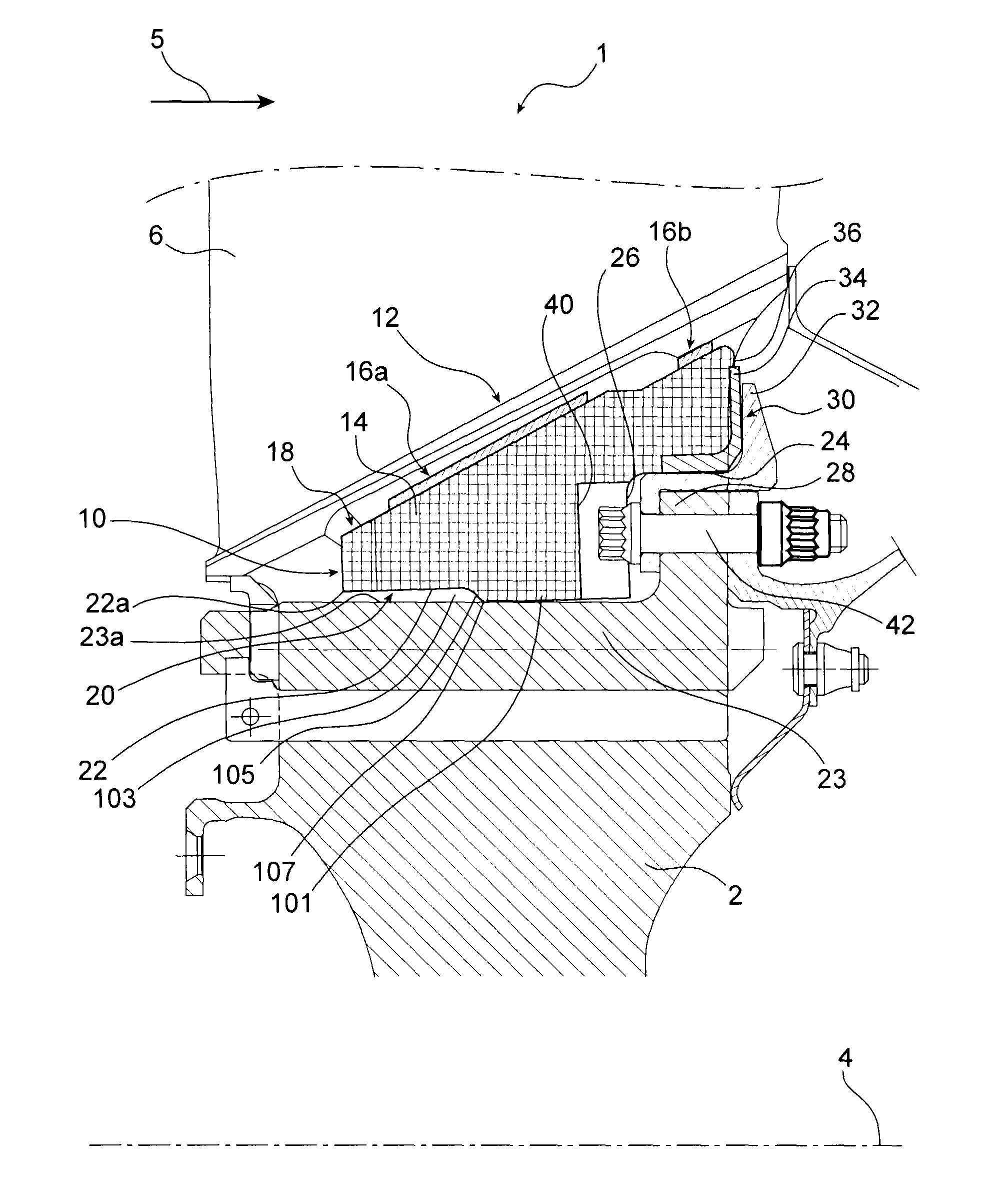 Vibration-damping shim for fan blade