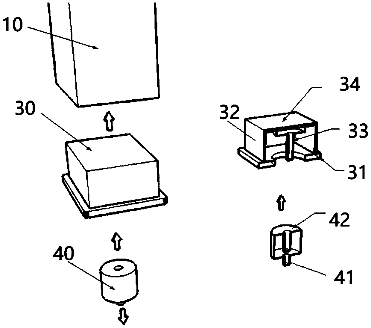 Connecting structure of aluminum square tube unit