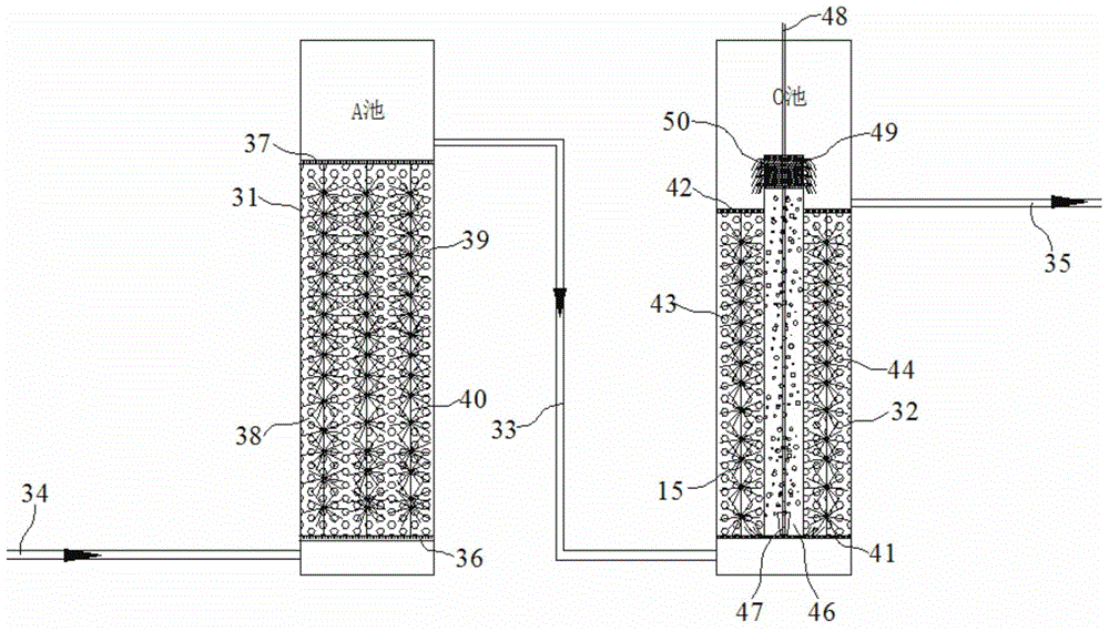 Coal chemical waste water biochemical nitrogen removal technology