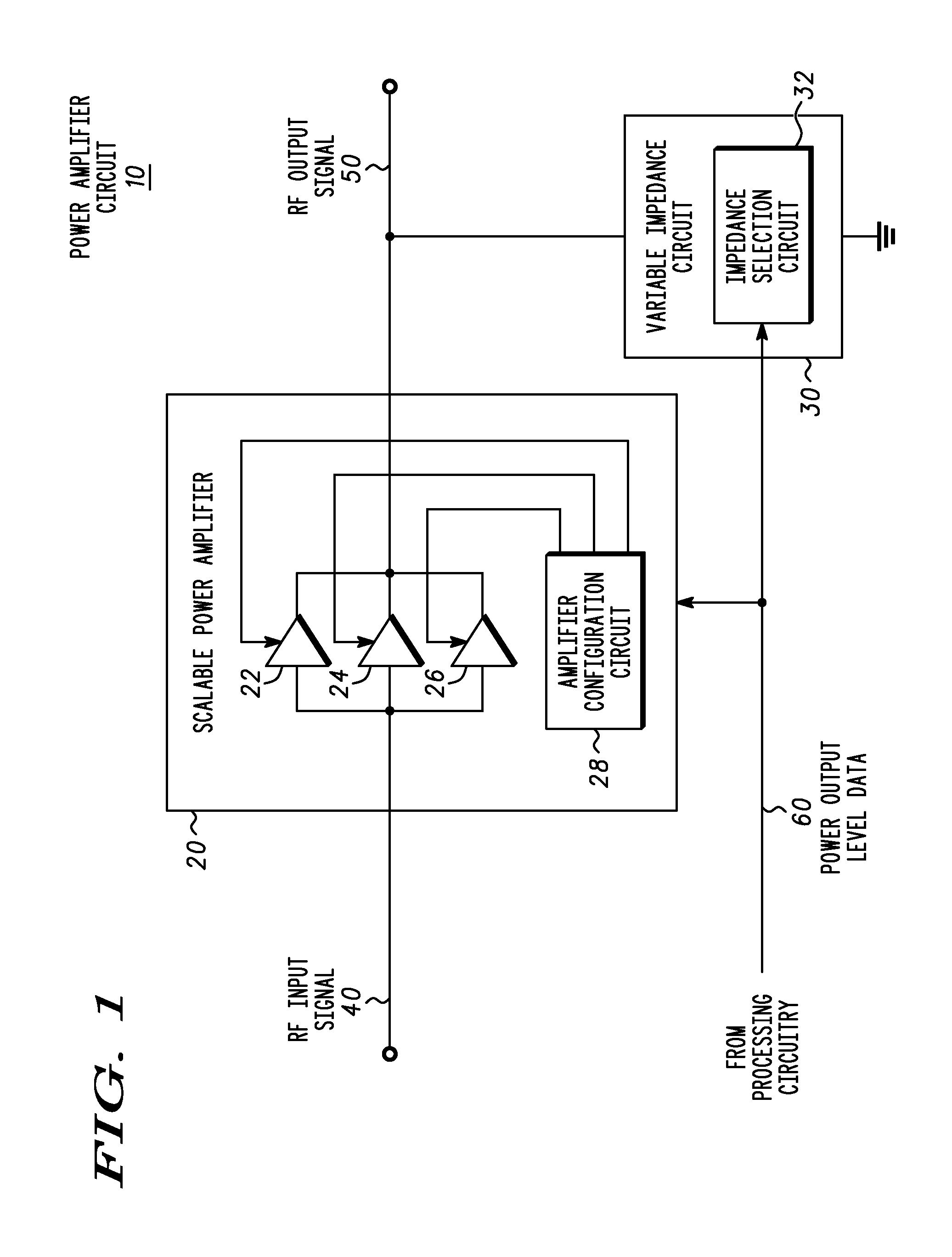 Low power consumption adaptive power amplifier