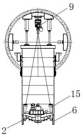 A recyclable construction method for a pipe jacking machine and its main engine