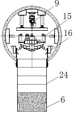 A recyclable construction method for a pipe jacking machine and its main engine