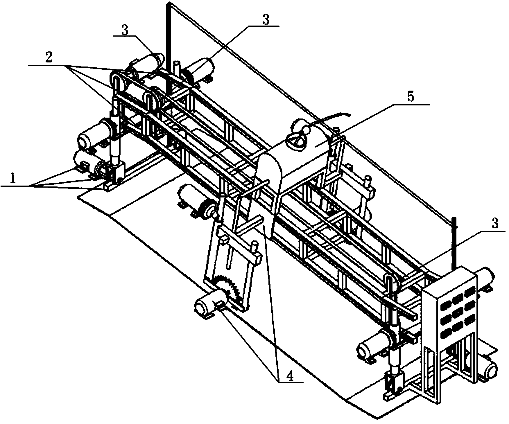 Long slope concrete grooving machine