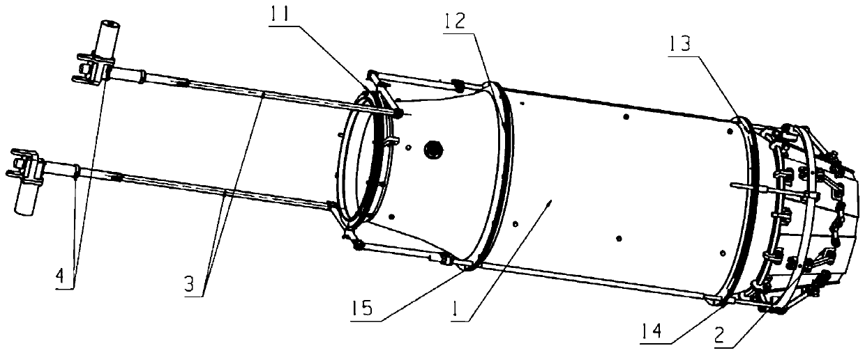 Electrically-driven afterburner and area-adjustable exhaust nozzle integrated structure