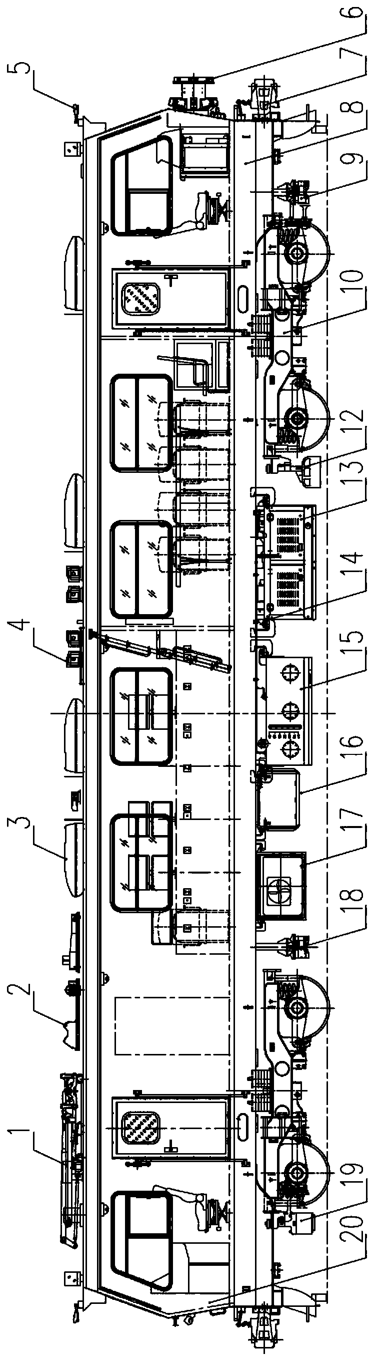 Comprehensive detection vehicle used for urban rail traffic