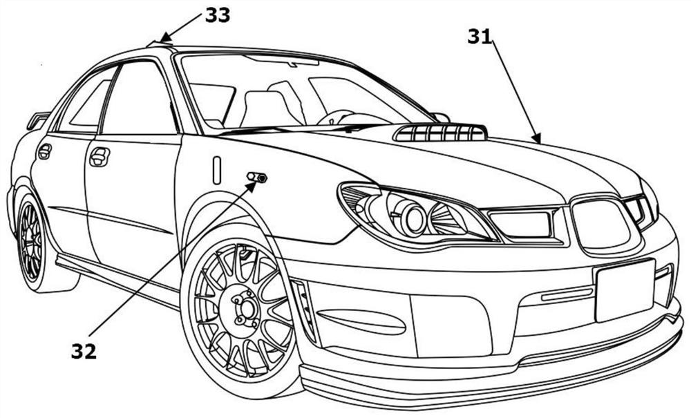 High-safety automobile built-in panoramic rearview system