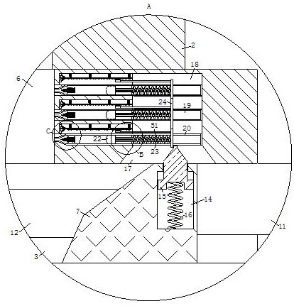 Stamping die for metal plate stamping