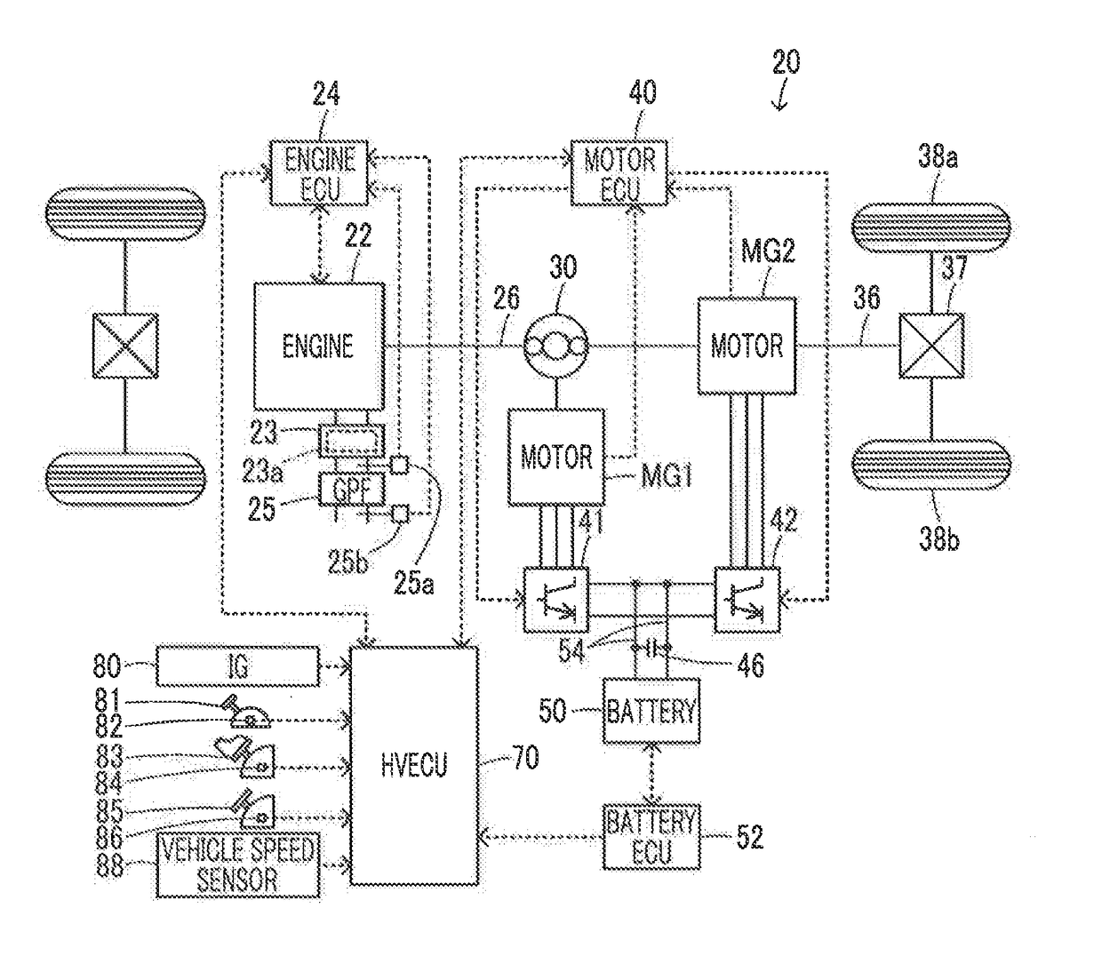 Hybrid vehicle and control method for hybrid vehicle