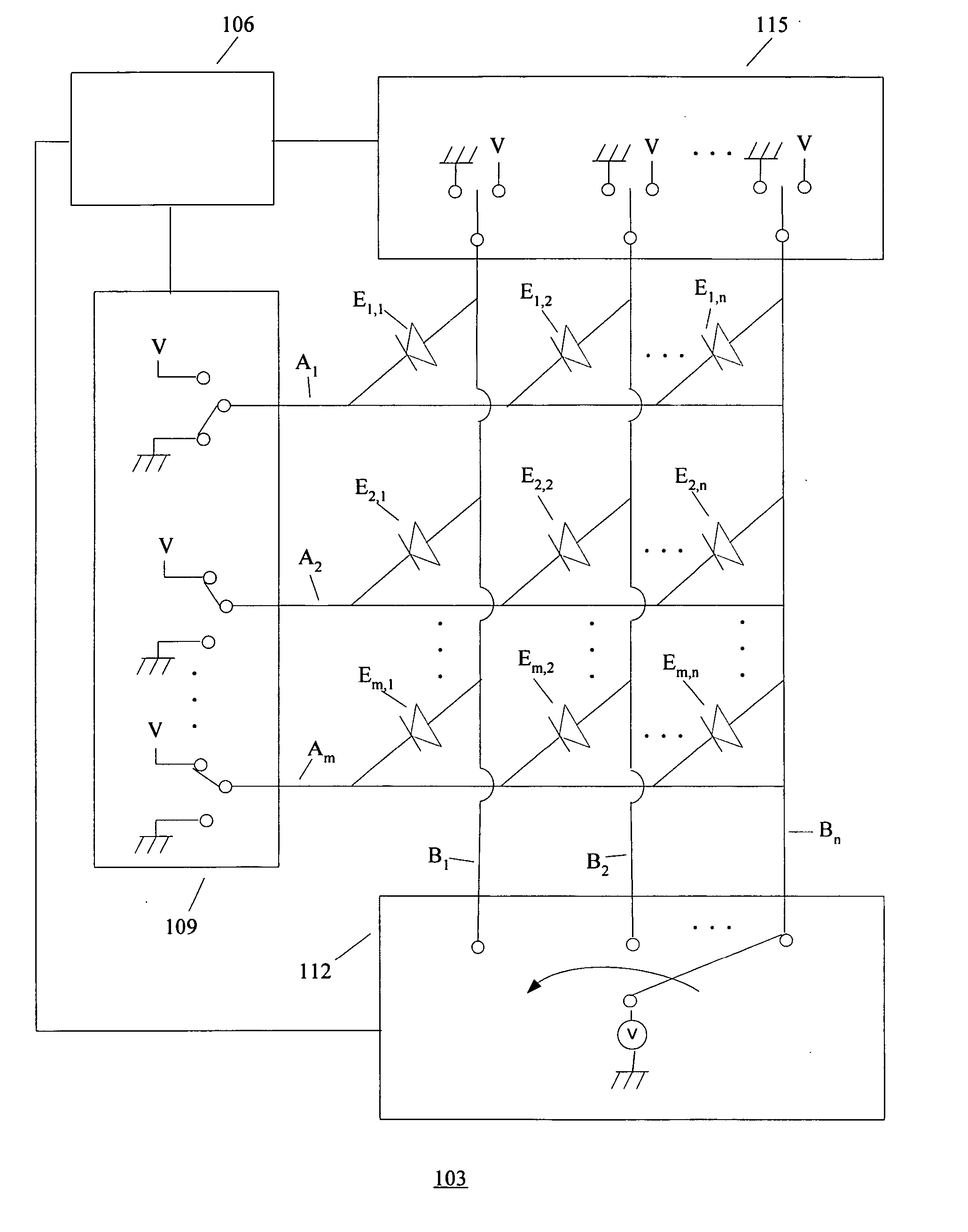 Determining leakage in matrix-structured electronic devices