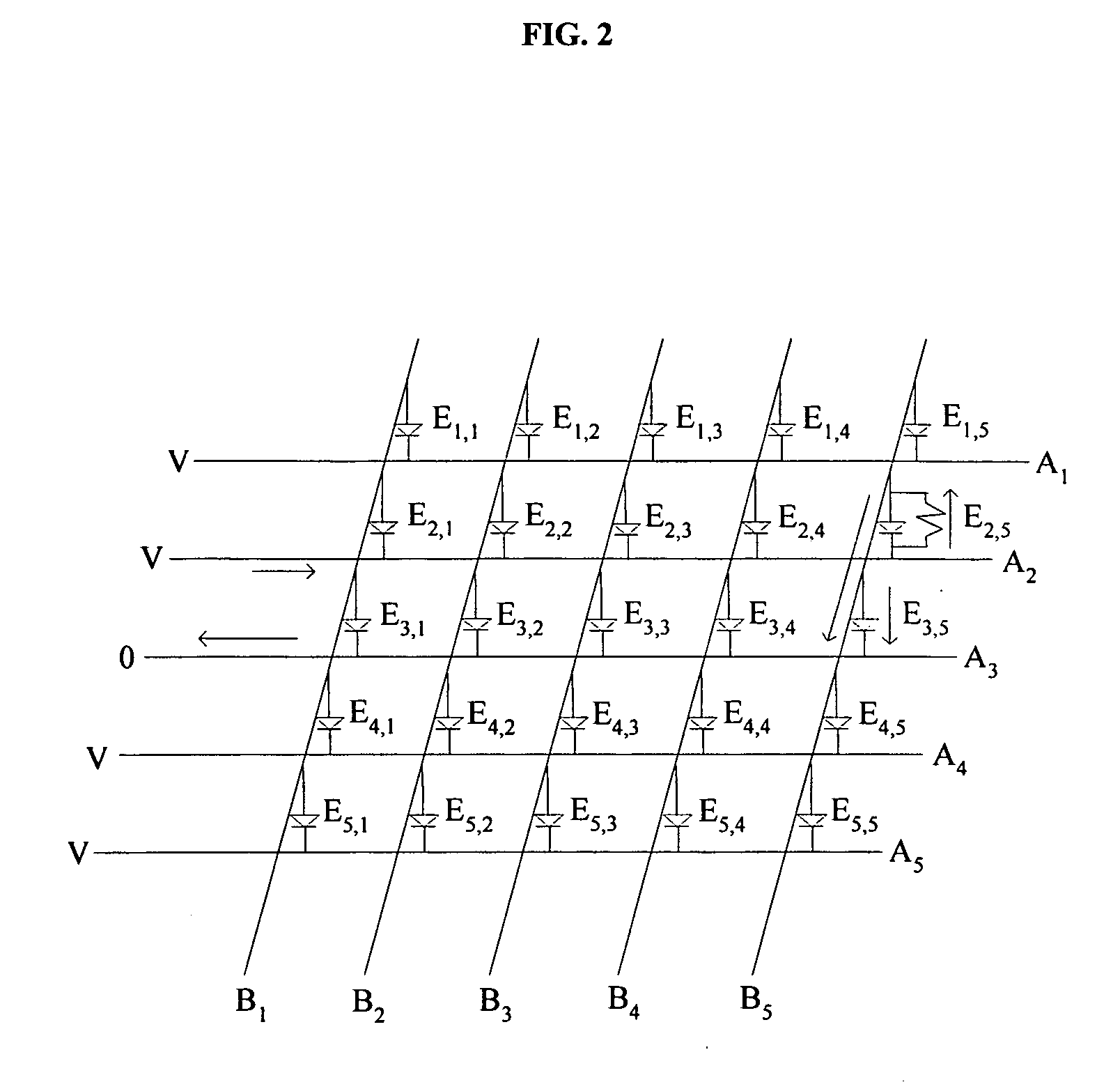 Determining leakage in matrix-structured electronic devices