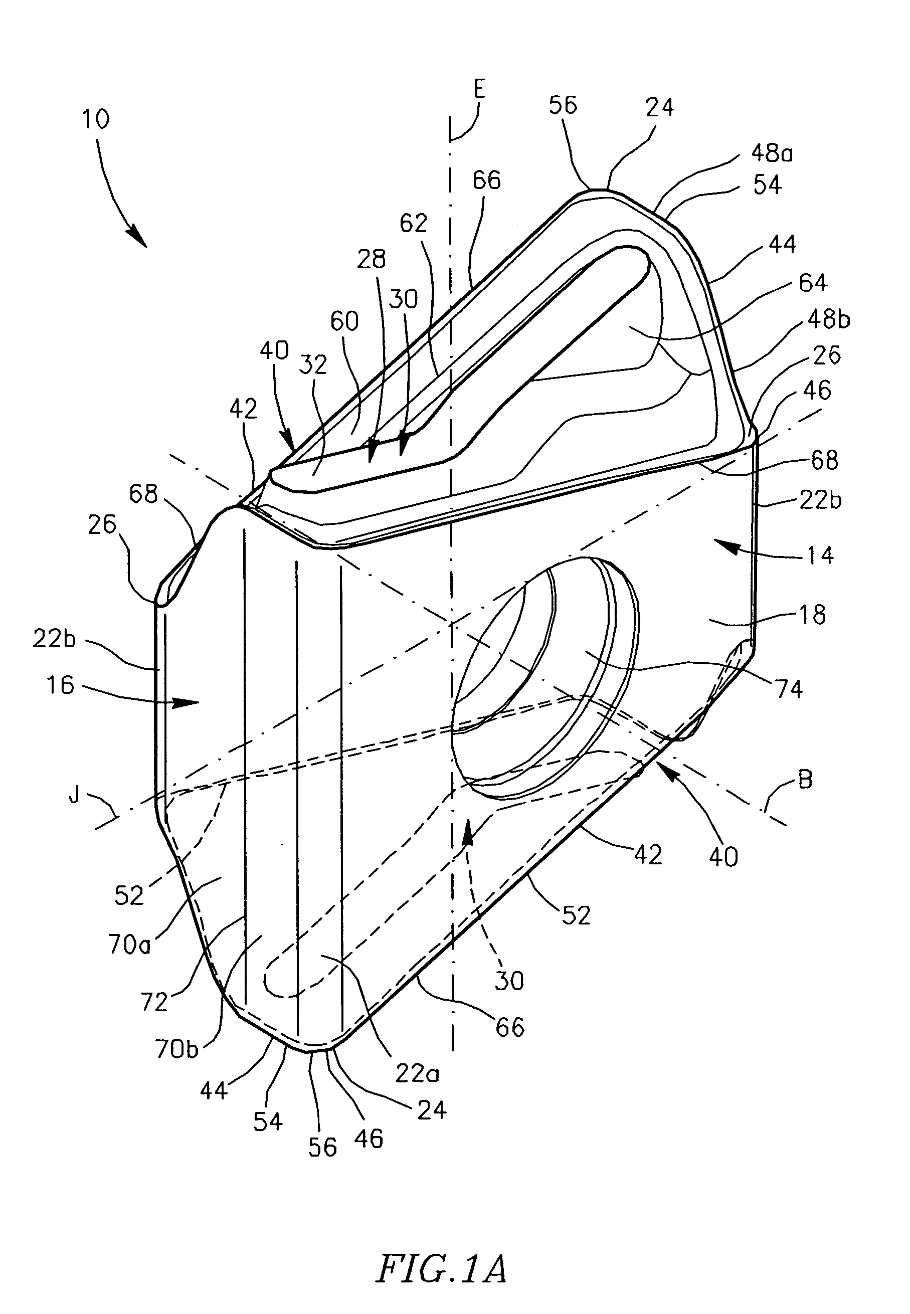 Tangential cutting insert and milling cutter